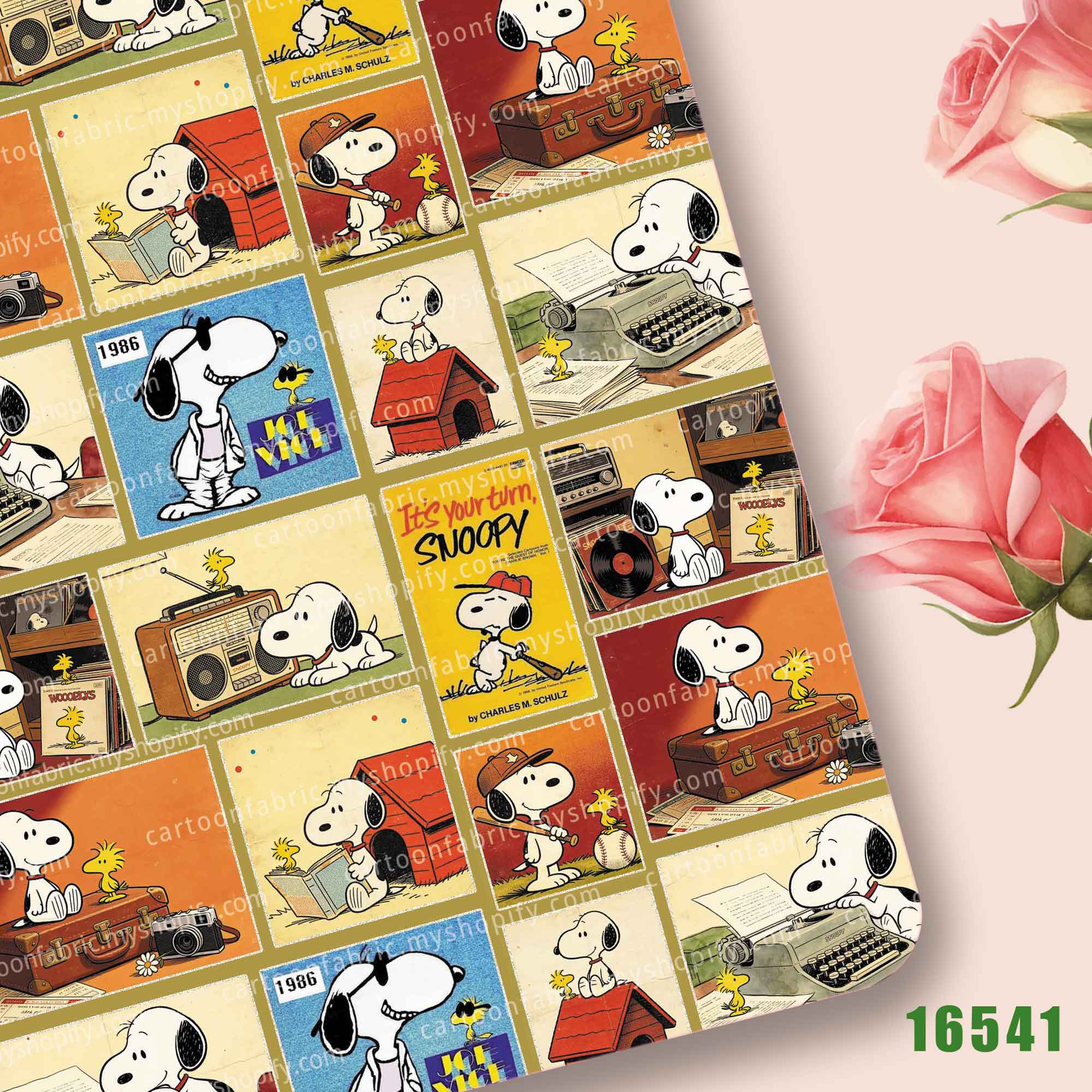 Home Creation Bathroom - TAKARA TOMY Snoopy Tkanina 140x50CM z
