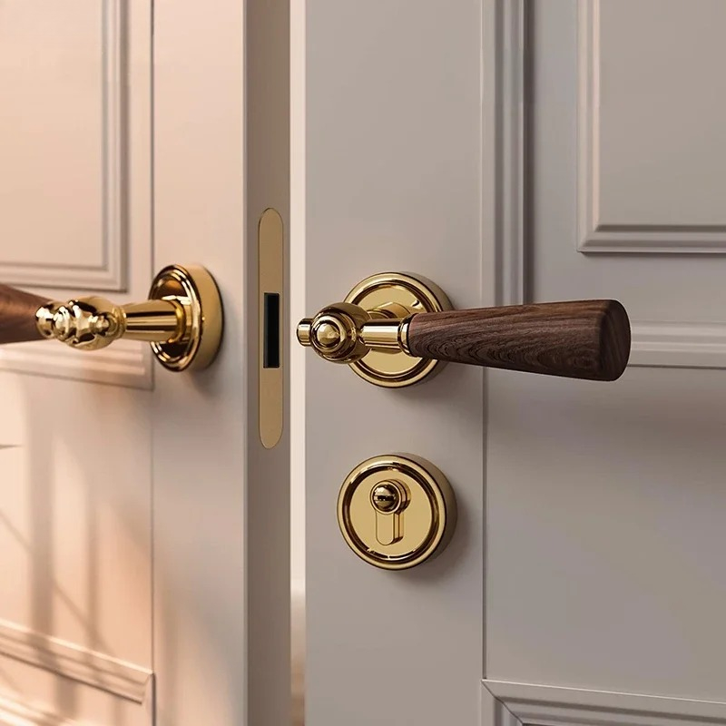 Zamek do drzwi z drewnianą rąc – Home Hardware Bathroom Accessories recenzja i cena
